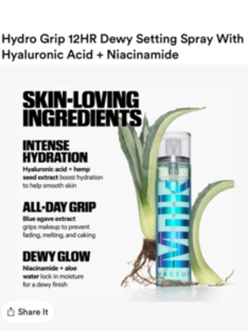 MILK Hydro Grip Set + Refresh Spray